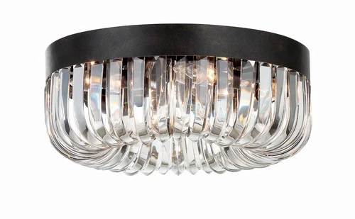 Alister 17" Wide Charcoal Bronze and Crystal Ceiling Light - Picture 4 of 7