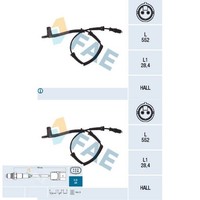 2X Sensor FüR Raddrehzahl FAE 78027 2 Sensor Raddrehzahl Drehzahlsensor