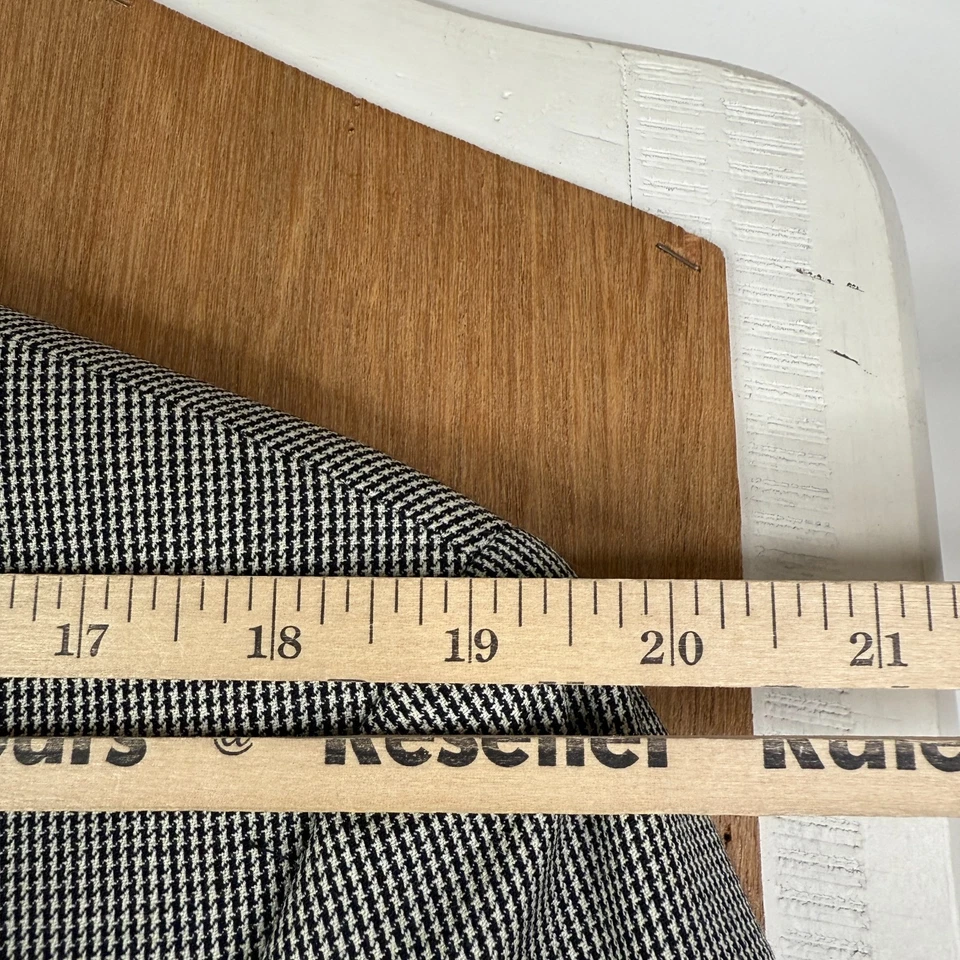 De Colección Traje Bachrach Para Hombres 40L Gris Pata de Gallo Doble Pecho Lana Lona 30x32 Foto 4 de 4