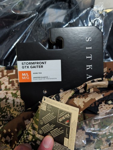 SITKA Stormfront Mens M/L Gore-Tex Gaiters Optifade Subalpine Hunting NEW GTX - Afbeelding 8 van 8