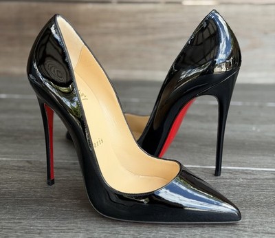 christian louboutin So Kate 120 mm Pumps Patent calf leather Black Women Size 36