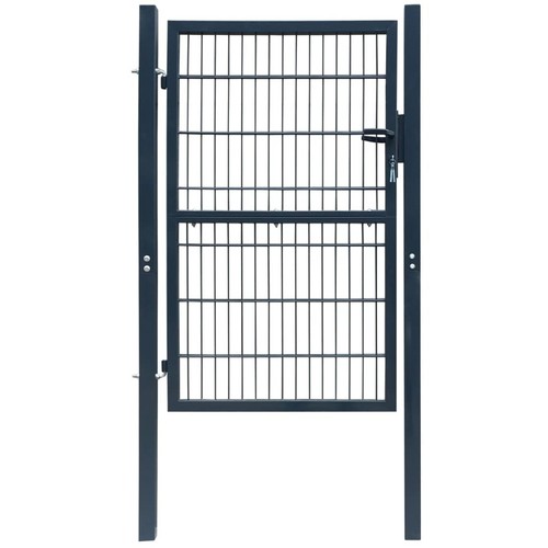 Poort Dubbelstaafmat Enkel 106x230 cm Groen Tuinpoort Poorten Hekpoort vidaXL - Afbeelding 3 van 34