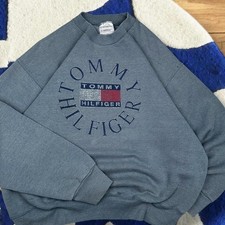Vintage 90s Tommy Hilfiger Faded Crewneck Sweatshirt Large