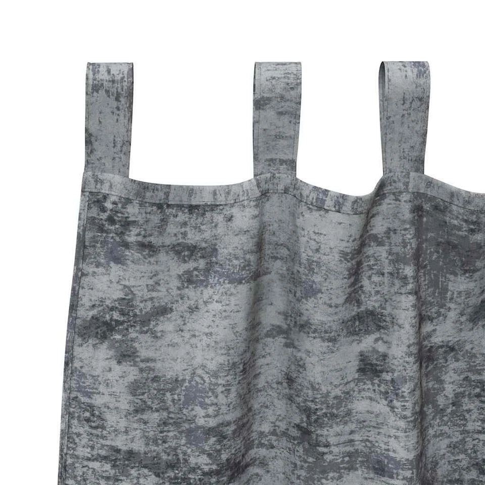 vidaXL Tenda con tende 2 pcs Grigio argento 260 x 140 cm Velluto - Immagine 3 di 4