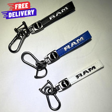 Genuine Leather Car Keychain Key Fob Holder For Dodge Ram Truck Accessories