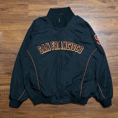 Vintage Majestic Dugout Jacket Mens XXL Black San Francisco Giants