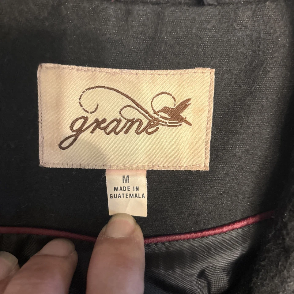 Chaqueta Abrigo Militar Grane Para Mujer Mediana Negra Manga Larga Doble Pecho Foto 3 de 4