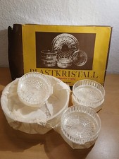 DDR Pneumant - Plastkristall, Kompottgarnitur 7 tlg. in OVP, Vintage, unbenutzt 