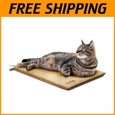 Portable 12.5x25in Heated Cat Bed - Energy Efficient Warmth for Your Cat
