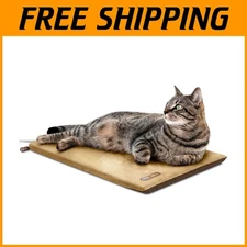 Portable 12.5x25in Heated Cat Bed - Energy Efficient Warmth for Your Cat