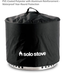 Solo Stove Bonfire Shelter Waterproof Round Fire Pit Cover Black 19.5 in