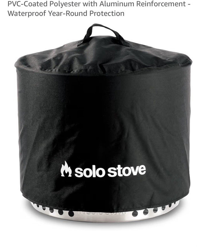 Solo Stove Bonfire Shelter Waterproof Round Fire Pit Cover Black 19.5 in