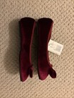 RUGGED BEAR New Girls Size 11 Burgundy Velvet Ballerina Flats With Bow NWOB — photo 6