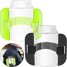 Zonon 2 Pcs Hi Vis Sia Badge Holders Security Badge Holder High Visibility Adjus