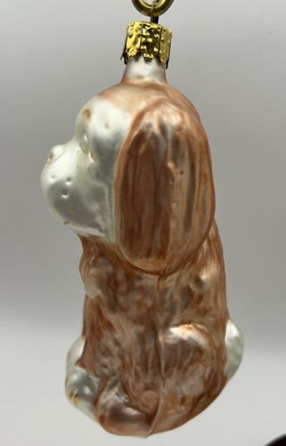 Cocker Spaniel Dog Blown Glass Ornament Christborn Germany 5”Lx2.25”Hx2.5”W - Picture 4 of 11