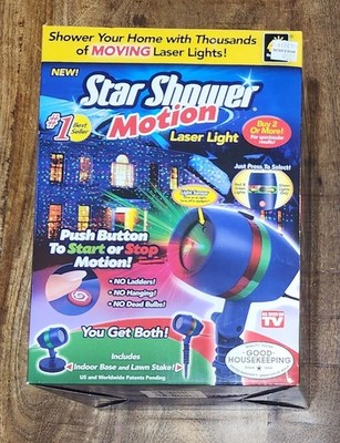 Star Shower Red and Green Motion Laser Christmas Projector Light 3200 Sq. Ft
