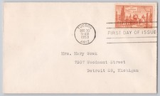 Tucson, Arizona, Gadsden Purchase 3c First Day of Issue cover, 1953