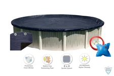 Buffalo Blizzard Deluxe Round Swimming Pool Winter Cover with 4' x 4' Air Pillow