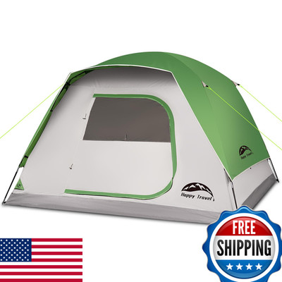 Happy Travel Camping Tent 4/6 Person Dome Tents For Camping Rainfly Waterproof
