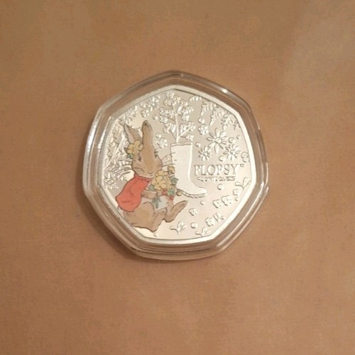Peter Rabbit Flopsy Bunny Solomon Islands 2025 50 Cents Coin - Afbeelding 1 van 2