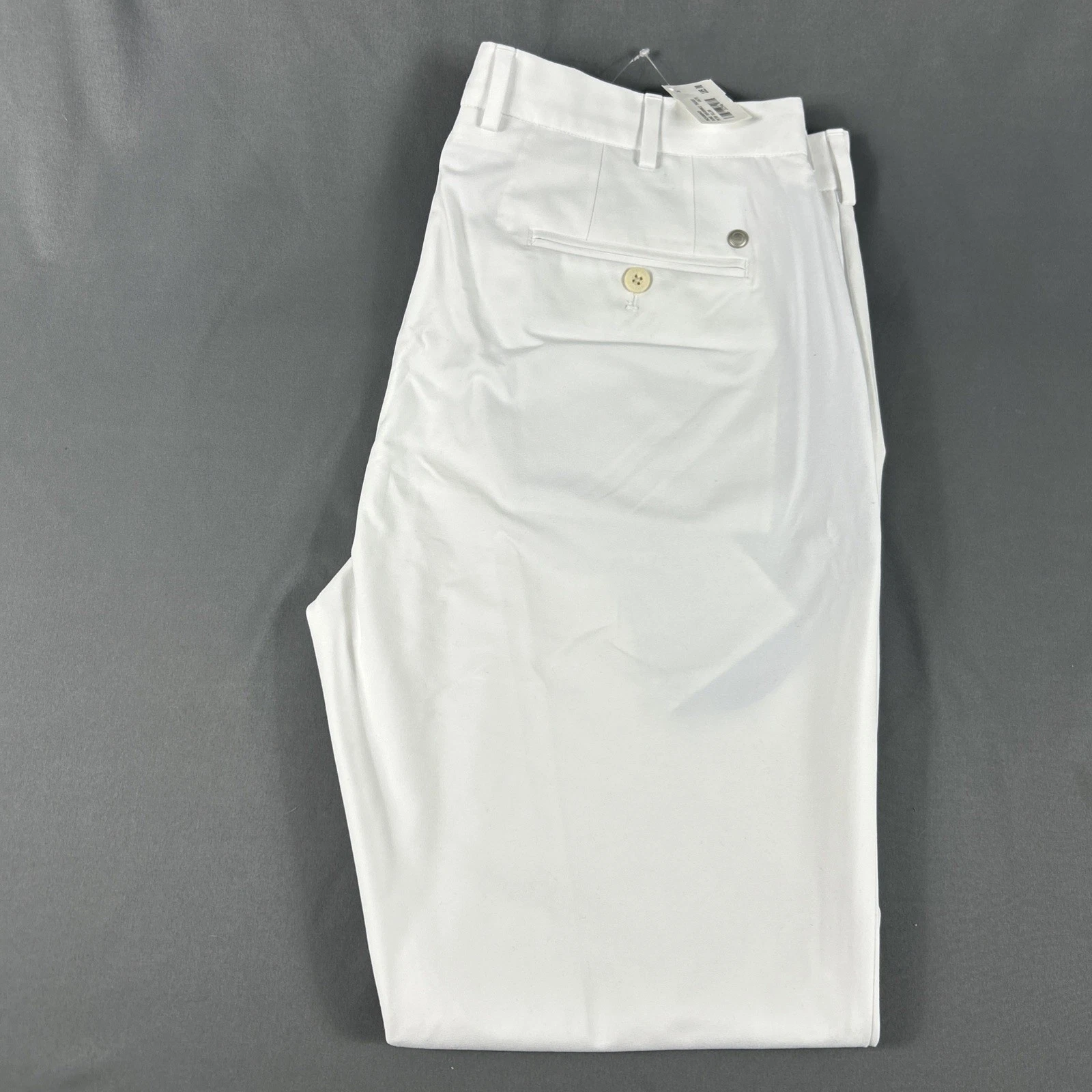 Peter Millar Golf Pants Crown Crafted 38 x 32 White Polyester Spandex MSRP $185