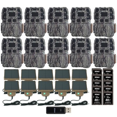 Browning Strike Force Pro 26MP Trail Camera (10 Pack) Bundle with Accessories
