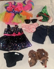 Build A Bear clothing and accessories lot Rudolph Slippers Dresses