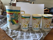 Vtg 1983 Deka CARE BEARS Plastic Pitcher & Cups American Greetings Corp USA #575