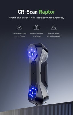 Creality CR-Scan Raptor 3D -0,2mm - Hybrid Blue Laser- NEU & OVP - BLITZVERSAND 