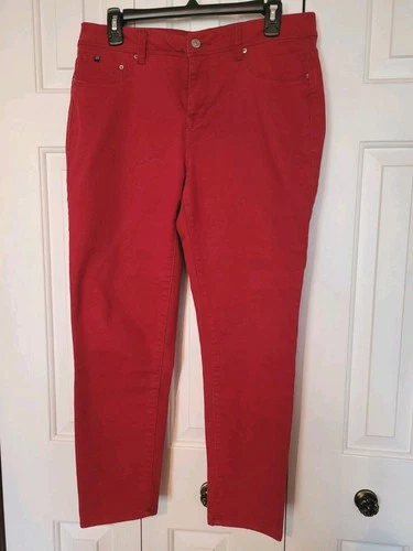 Curve Appeal Minimalist Jegging Women's Red Pants Size 10 inseam 26.5"