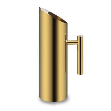 Modern Golden Water Carafe 53oz Polished Stainless Steel Water Jug with Ice G...