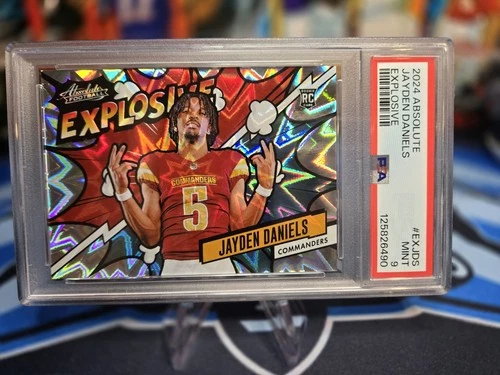 2024 Panini Absolute Explosive Jayden Daniels #EX-JDS (RC) PSA  9 Commanders