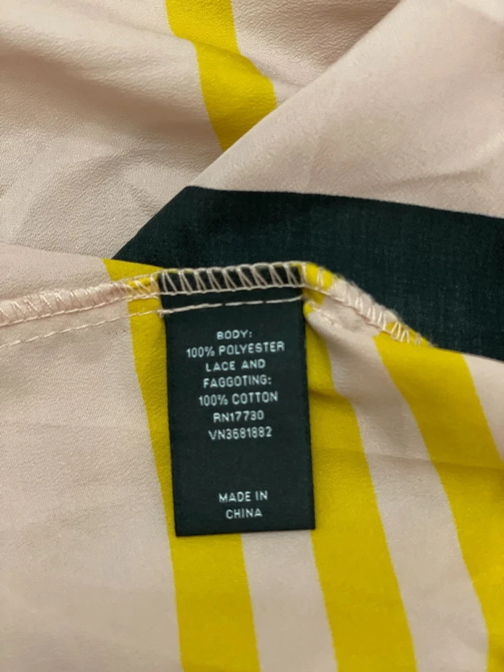 Jason Wu For Target Pleated Shift Mini Dress Women's M Striped Collared Belted - Image 4 of 4