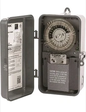 TORK 8001-N 24hr Duty Cycle Mechanical Time Switch 20A Indoor/Outdoor Nema 3R