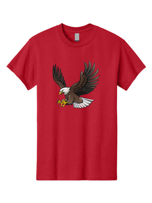 Bald-Eagle-3 Mens Graphic Tee, 100% Cotton, Casual Summer Wear