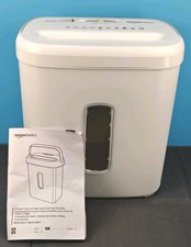 Amazon Basics 8-Sheet Cross Cut Paper Shredder and Credit Card Shredder - White
