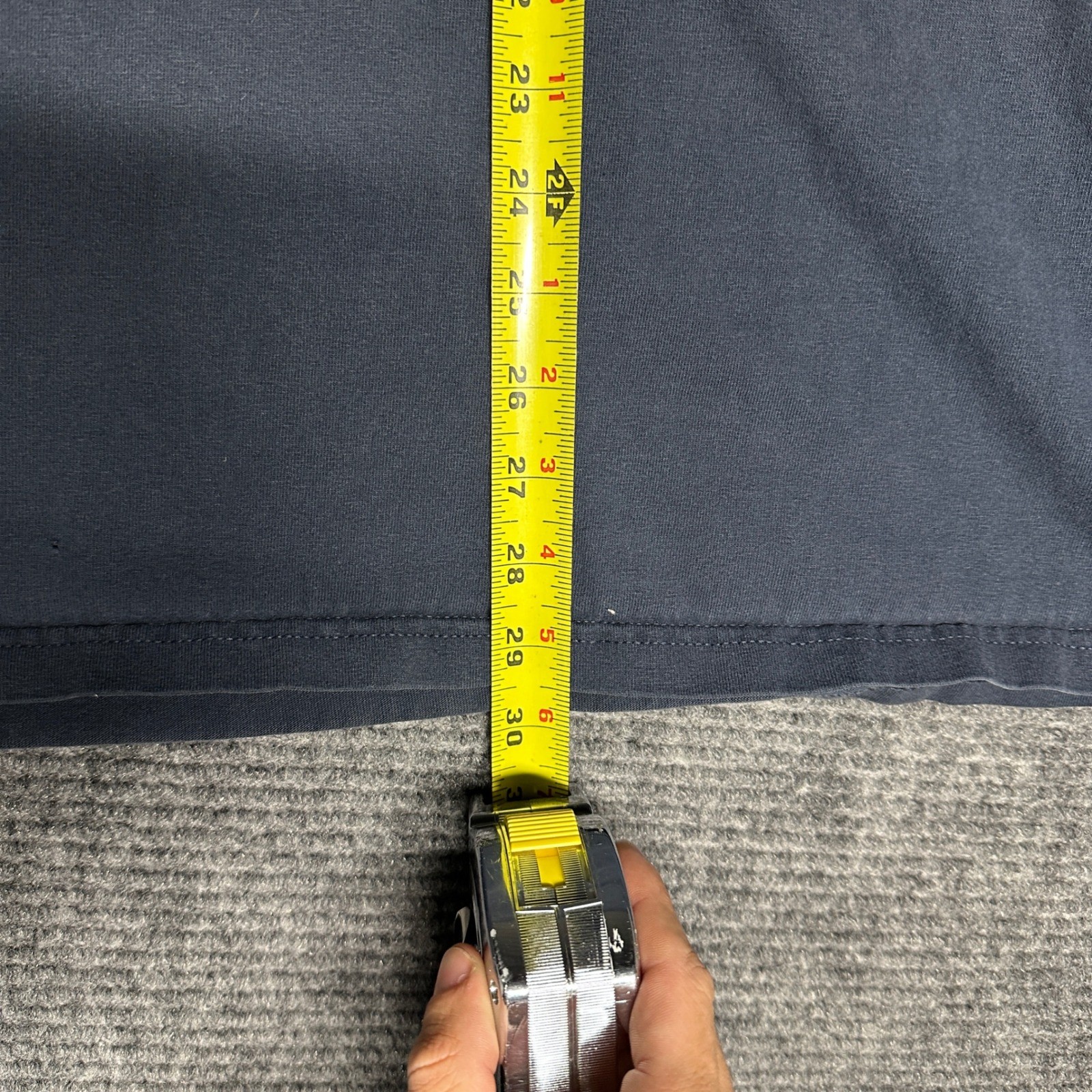 Vintage Carhartt Mens L Tall Navy Blue Pocket T Shirt 100% Cotton Workwear thumbnail 3