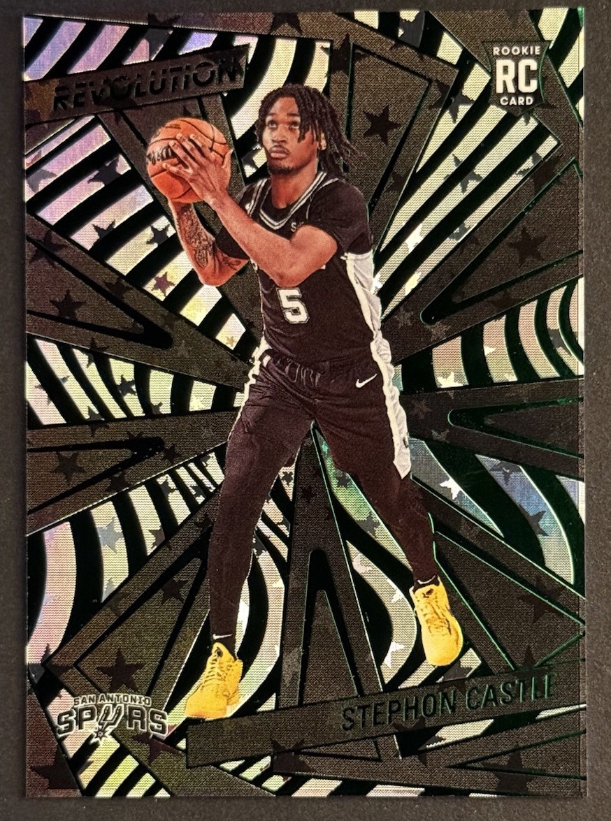 2024-25 Panini Revolution STEPHON CASTLE Green Astro /125 Rookie RC #116 Spurs