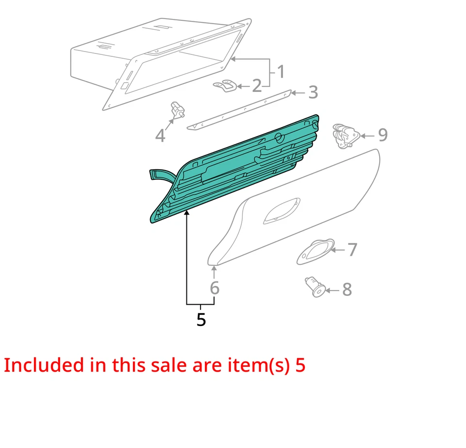 SE ADAPTA A SATURN L100 L200 2000-2002 PUERTA ASM I/P COMPT *LT ROBLE 22680808 - NUEVO OEM Foto 2 de 3
