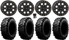 System 3 SB-7 15" Wheels Bk (5+2) 33" Carnivore Tires RZR XP 1000 / PRO XP
