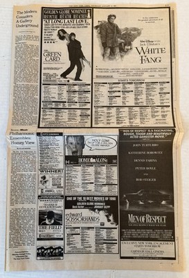 Home Alone Edward Scissorhands Dances Wolves Original Newspaper Vintage Print Ad