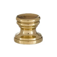 LOT OF 10  BRASS LAMP SHADE FINIAL BASE-MAKE YOUR OWN-FINIAL THREAD TV-1377PB