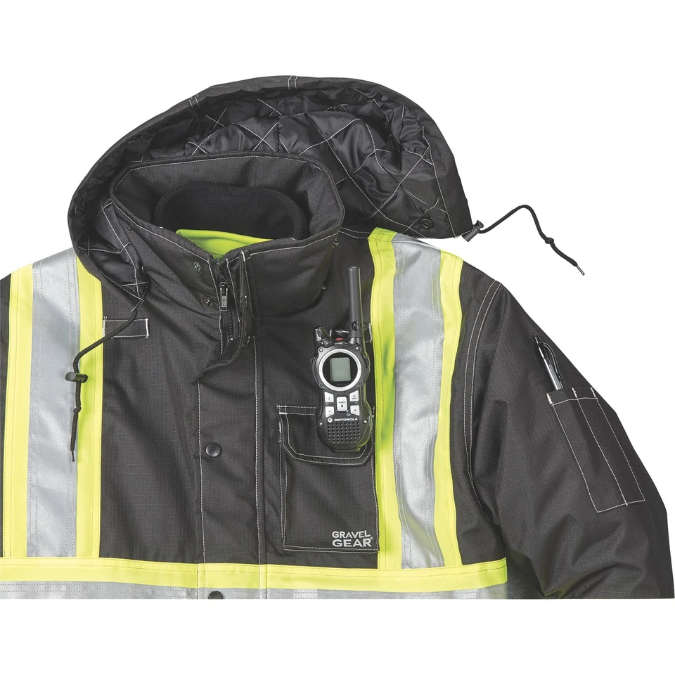 Gravel Gear Men's Class 1 Enhanced High Visibility 3-in-1 Bomber Jacket, - Image 3 of 4