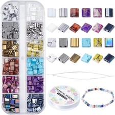 Jewelry Making Kit - 480Pcs Mixed Color Glass Seed Beads for Creative Crafts