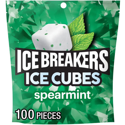 Ice Breakers Ice Cubes Cinnamon Sugar Free Chewing Gum,8.11 oz,100 Pieces.