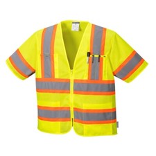 Portwest US383 Augusta Sleeved Hi Vis Cooling Mesh Vest Reflective Tape ANSI
