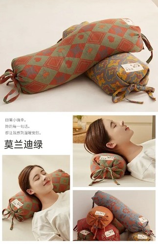 Gauze Buckwheat Leather PhoneCase Cylindrical Pillow Sleeping CandyShaped Pillow - Picture 20 of 27