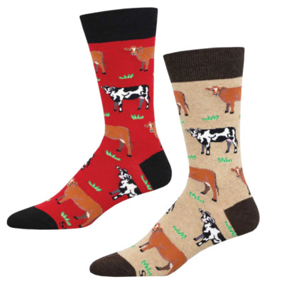 Herren Socksmith Cow Mooove Over Design Socken Qualität Baumwollmischung Viehliebhaber Geschenk
