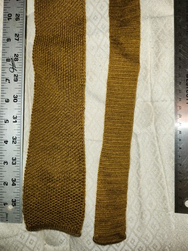 Sears The Mens Store Knit Square Tie Mohair Wool Green USA Trunk Necktie Vintage - Picture 14 of 19
