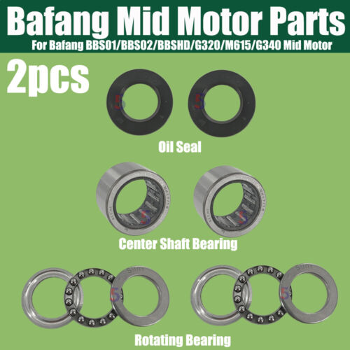 2pcs eBIKE BAFANG Mid Motor Repair Parts BBS01/02/03 G320 M615 G340 Bearing Oil - Afbeelding 1 van 9